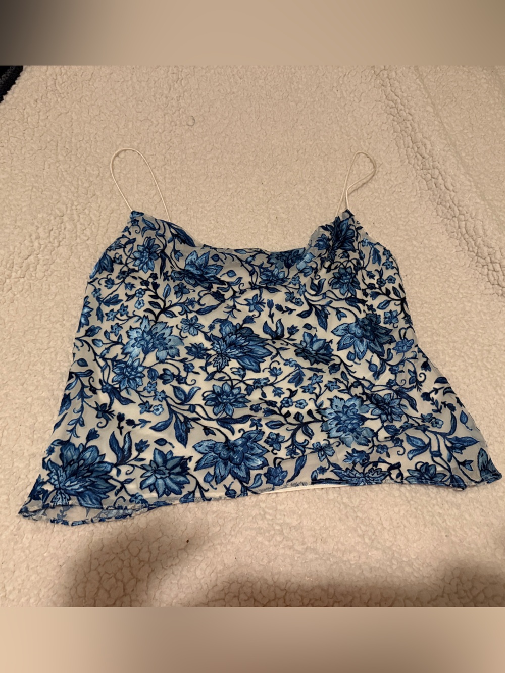 Alice + Olivia blue floral tank top